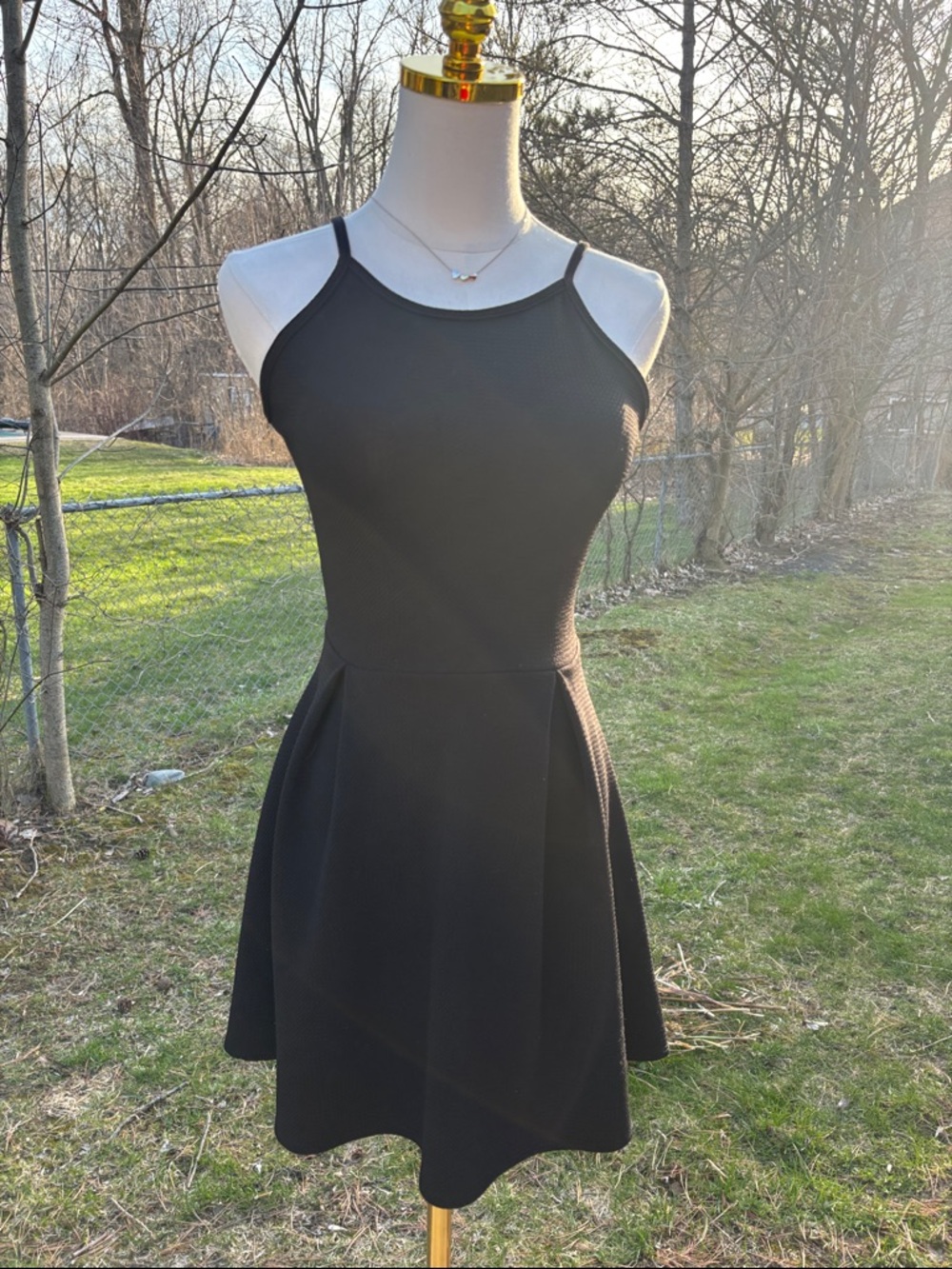 Olivia Rae Black Circle Mini Dress Sz S